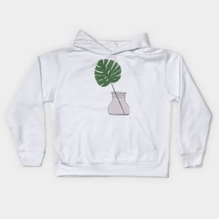 Monstera Leaf Kids Hoodie